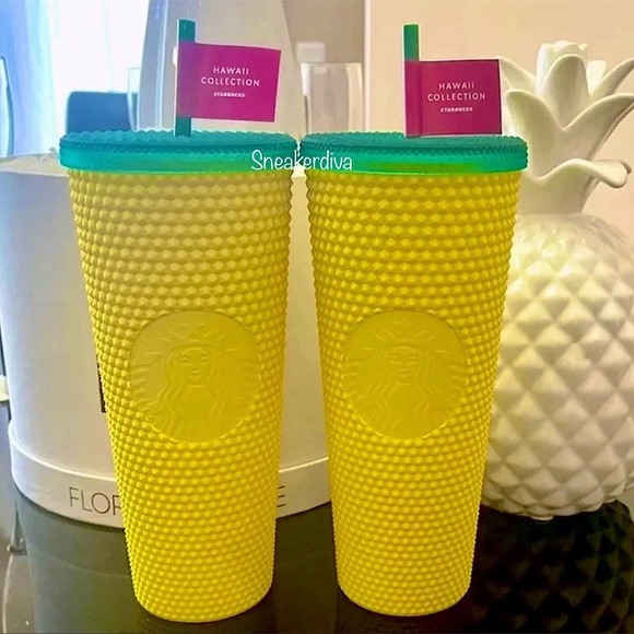 🍍2 Starbucks Hawaii pineapple studded tumbler 🍍 - Picture 2 of 6